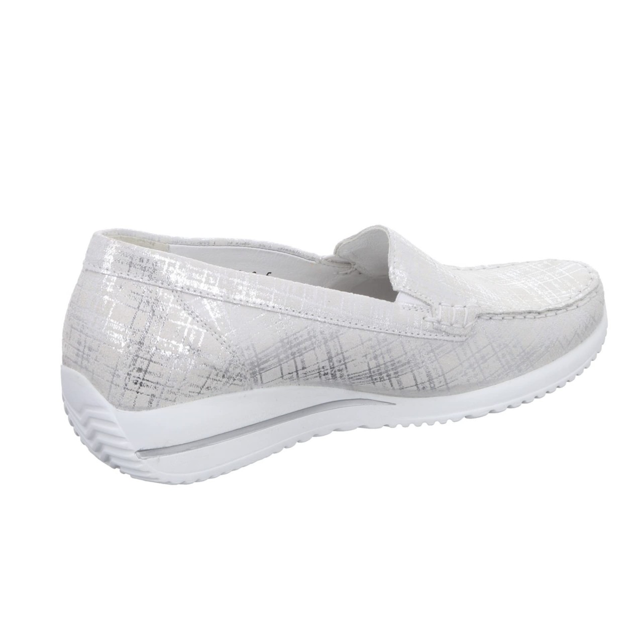 WALDLÄUFER Klassische Slipper weiss HIMONA
