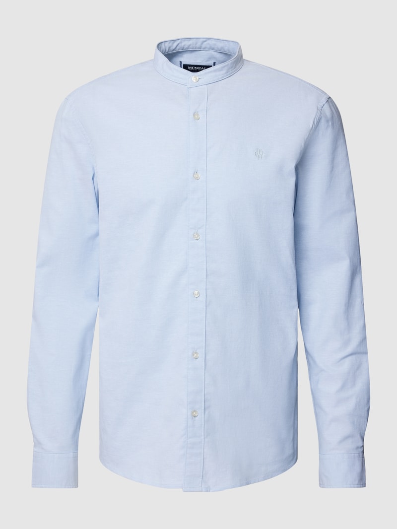 Freizeithemd mit Label-Stitching in bleu