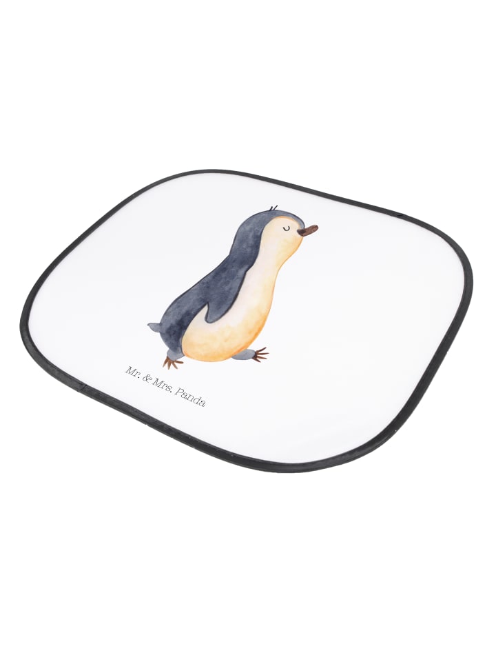 Mr. & Mrs. Panda Auto Sonnenschutz Pinguin marschieren ohne Spruch in Weiß günstig kaufen onesize
