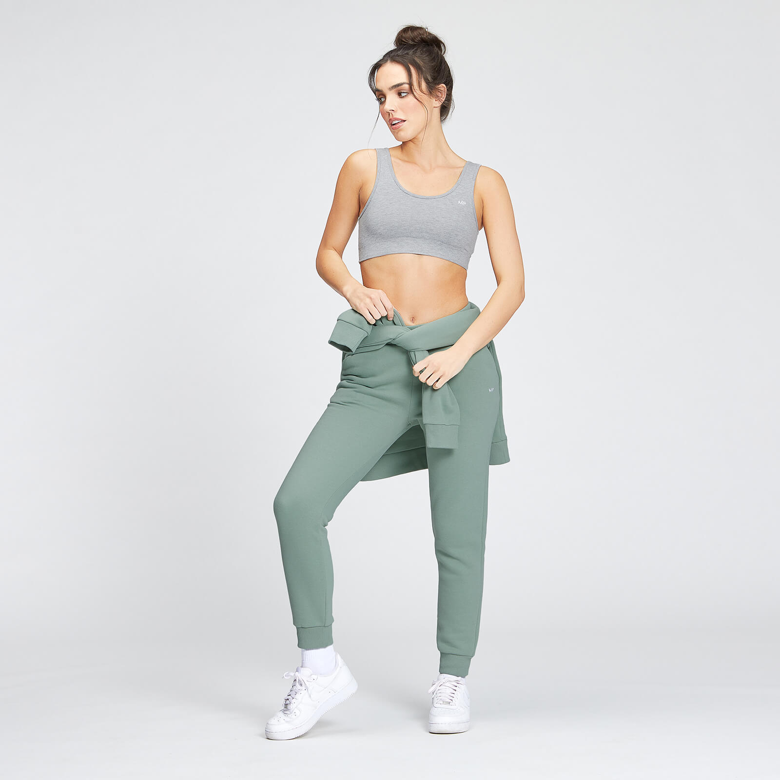 Brassière de sport à larges bretelles MP Essentials pour femmes – Gris chiné