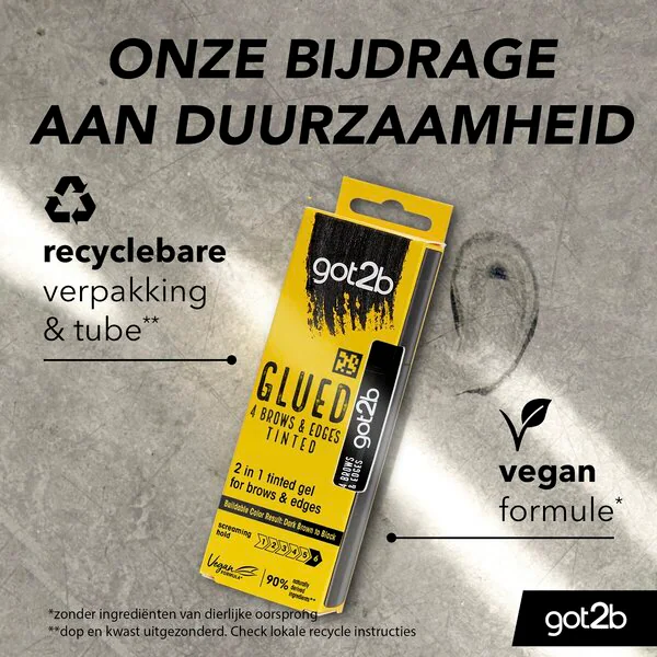 Got2b Színezett Ragasztott Sötétbarnától Feketéig 4 Szemöldök és Élek Zselé 16ml