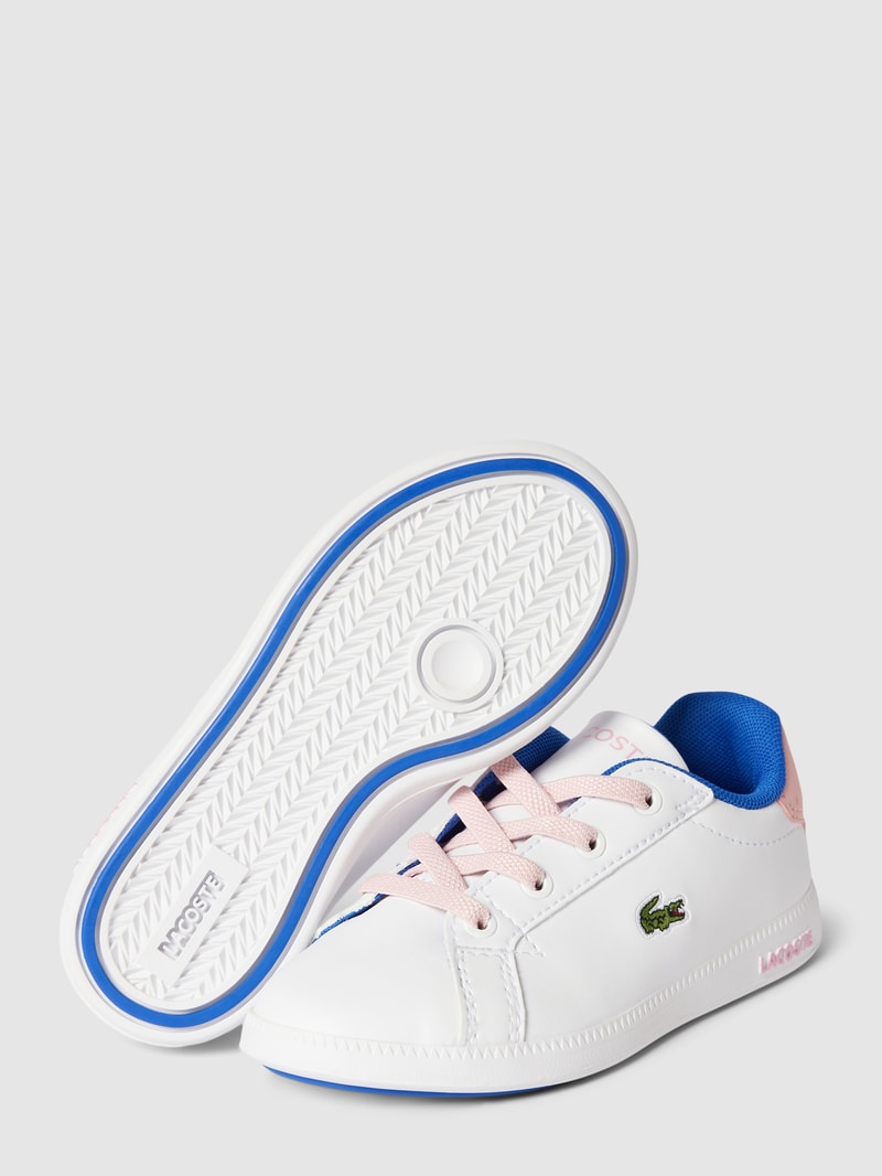 Sneaker mit Logo-Stickerei in weiß