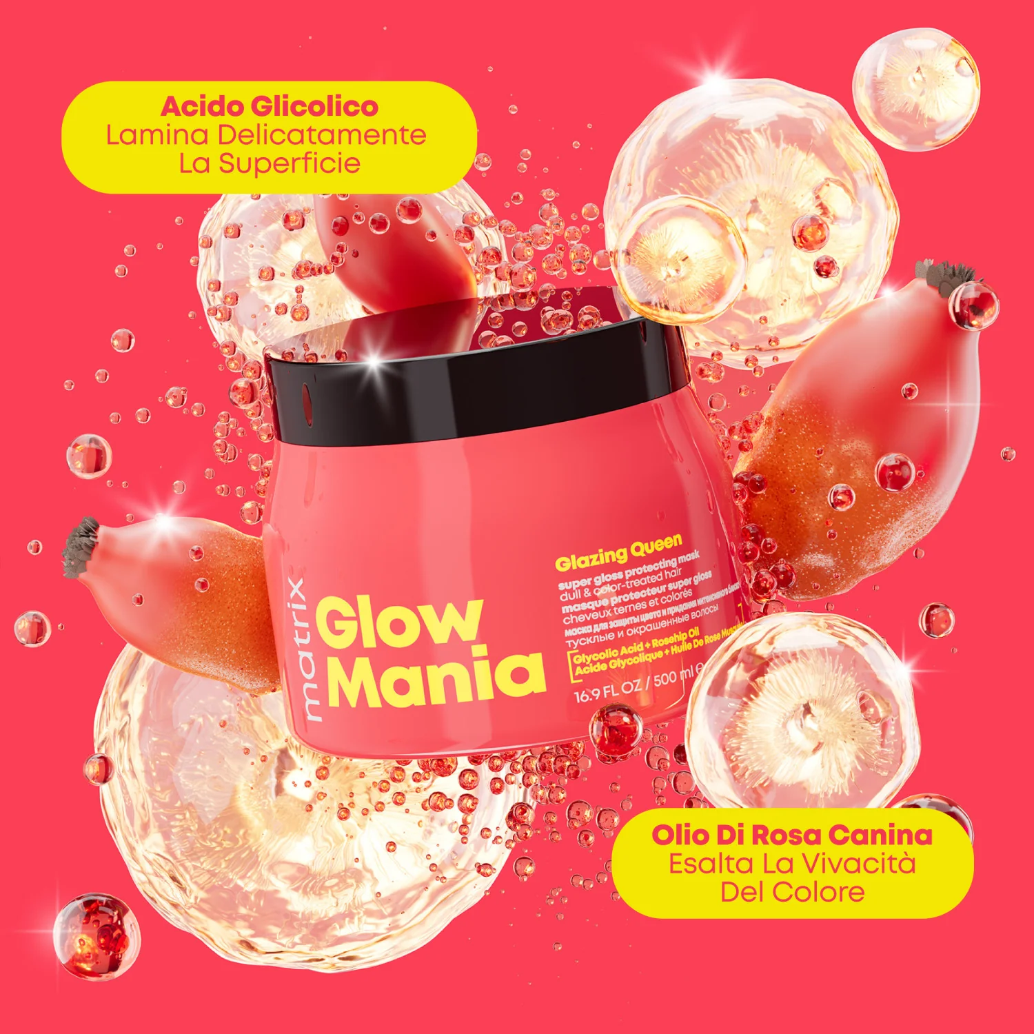 Glow Mania Super Gloss Protecting Mask - Színvédő Hajpakolás, Világosító Hajpakolás