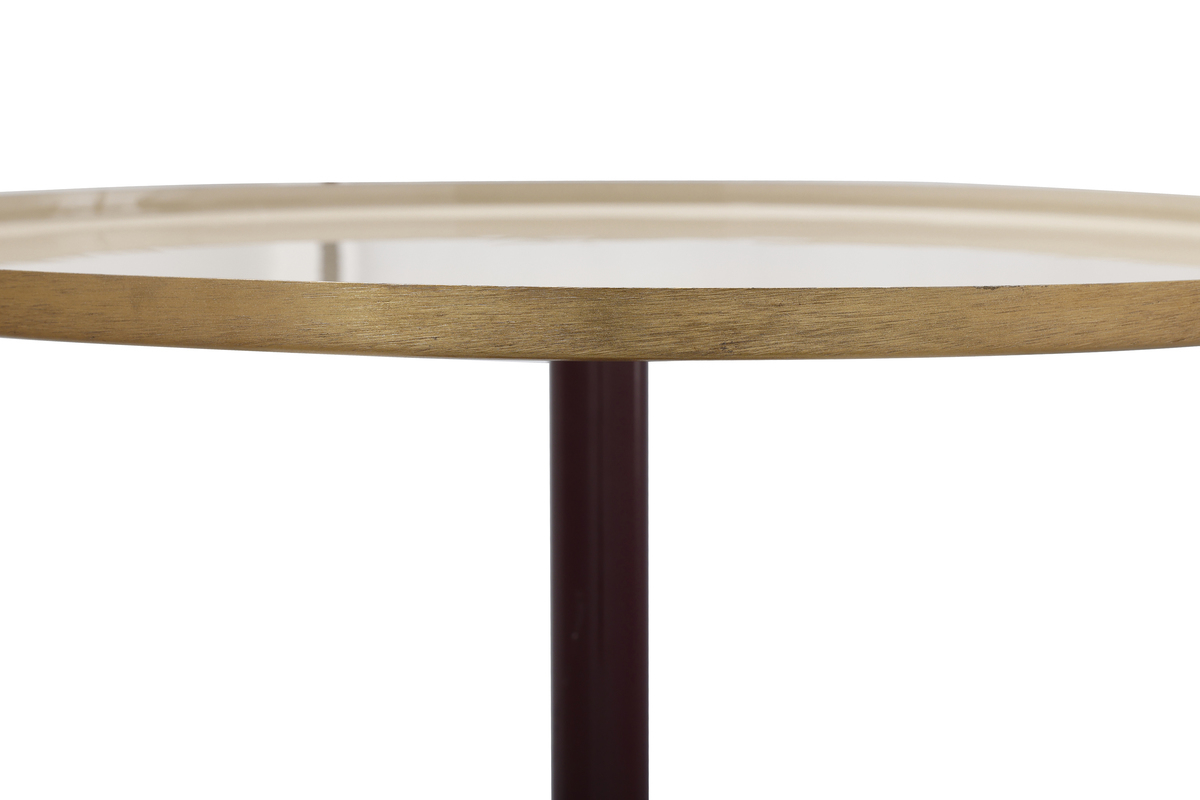 Kayoom Beistelltisch Art Deco 975 Creme / Pflaume