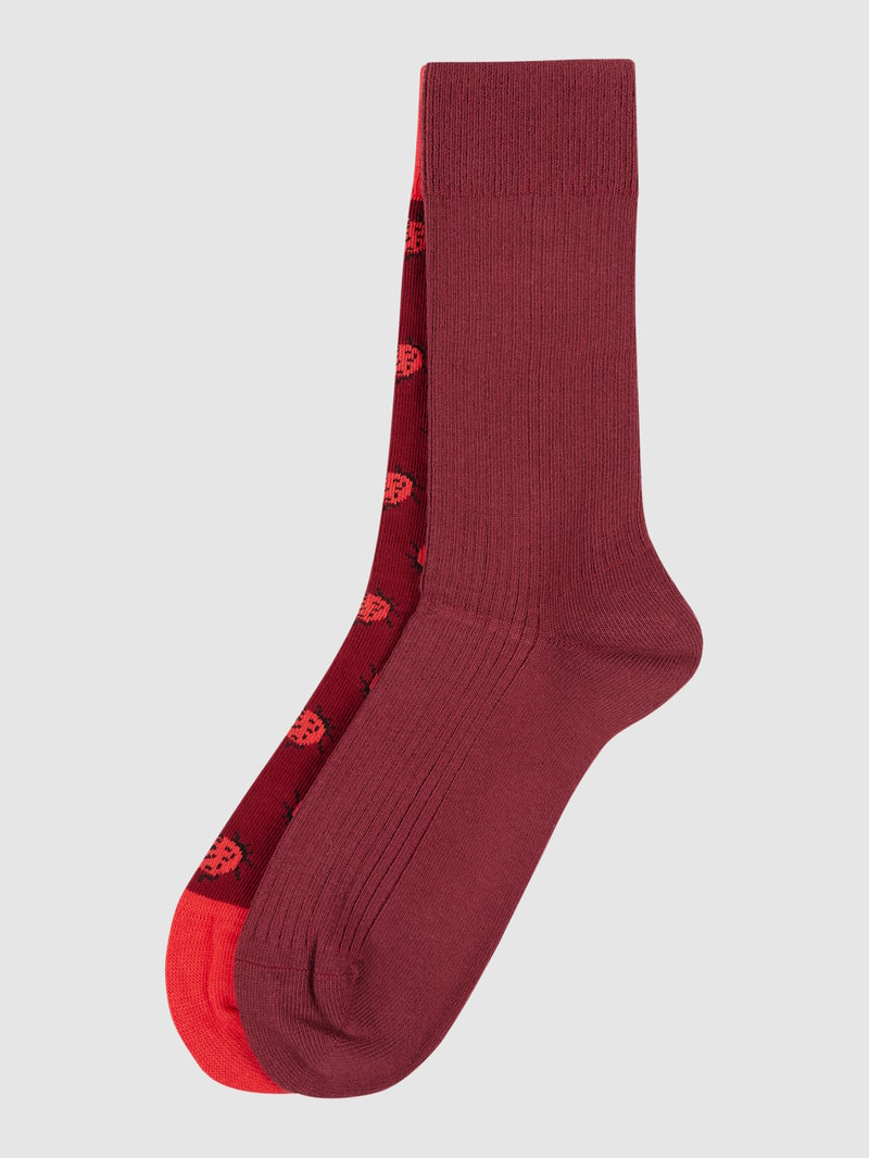 Socken mit Bio-Baumwolle im 2er-Pack in marineblau