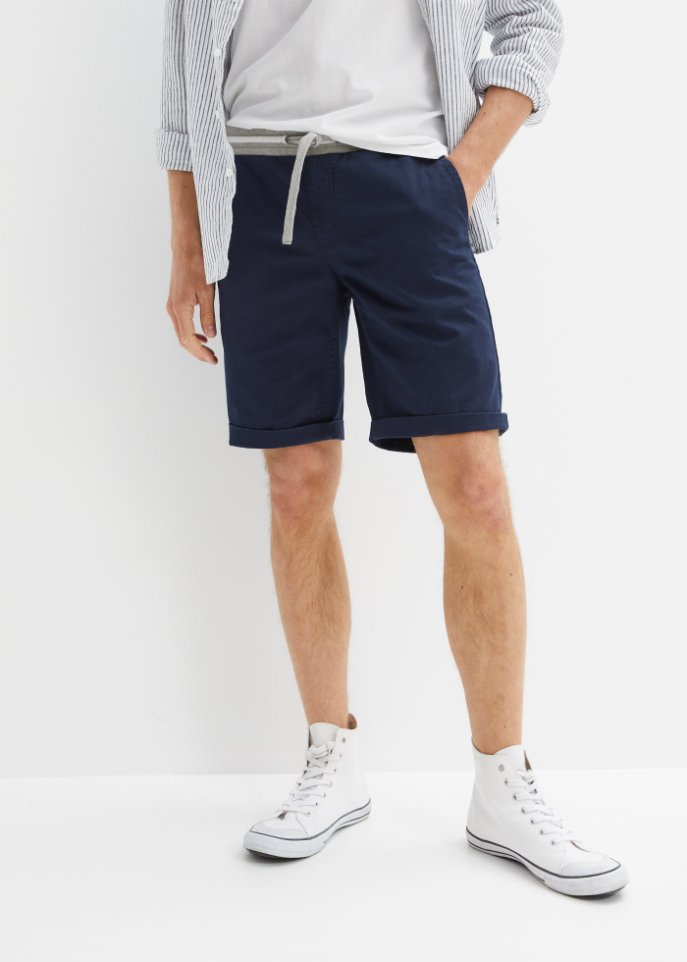 Schlupf-Bermuda mit Komfortschnitt, Regular Fit