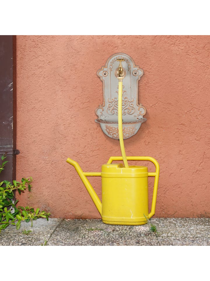 relaxdays Wandbrunnen in Gold/ Grau - (B)22 x (H)36 x (T)10,5 cm günstig kaufen onesize
