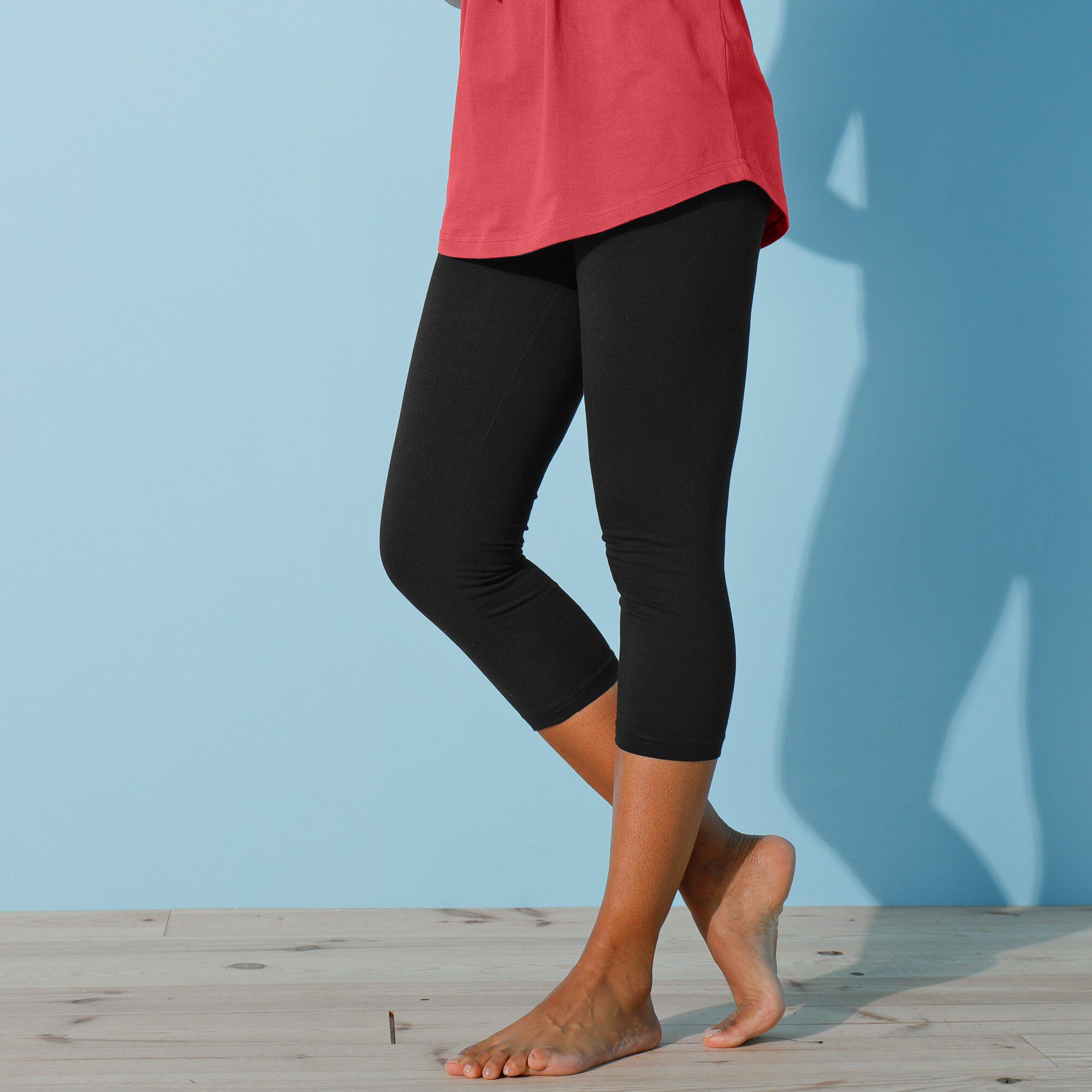 Corsaire extensible taille élastiquée