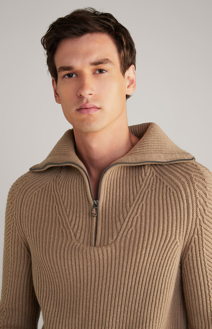 Wool-Mix-Pullover Brunor in Hellbraun