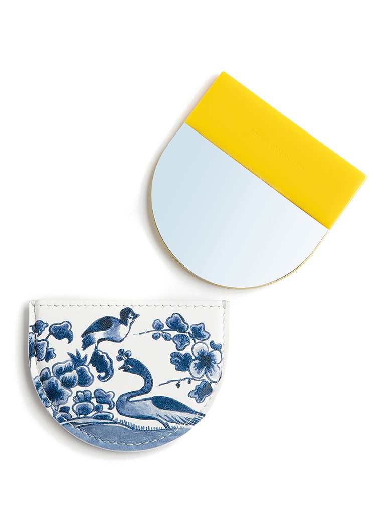 Dries Van Noten Mirror Yellow - taskupeili vasikannahkakotelolla