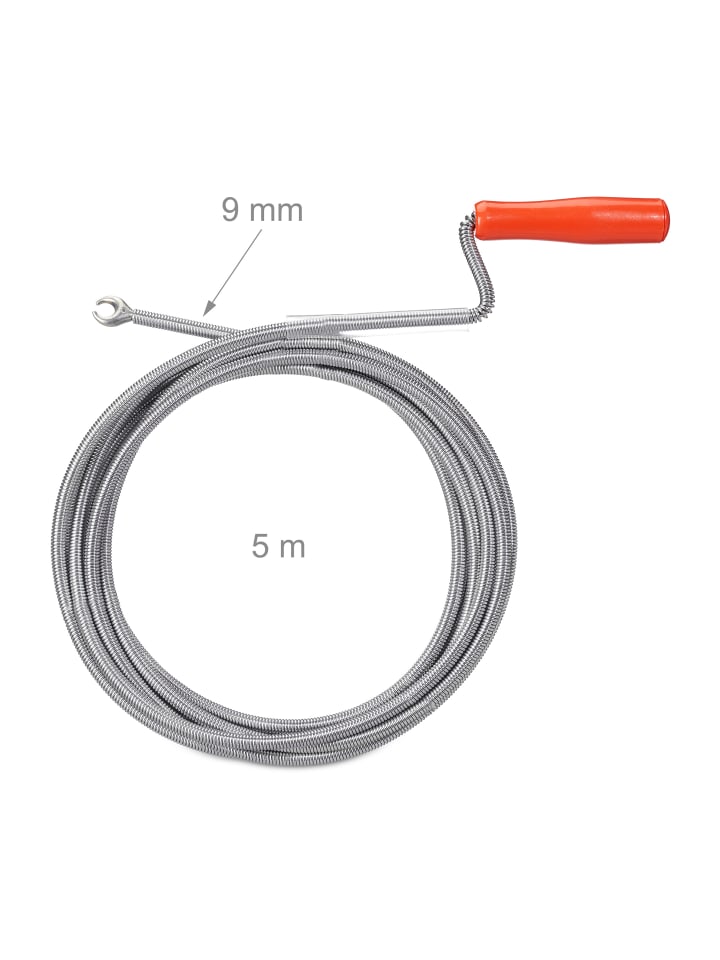 relaxdays 2 x Rohrreinigungsspirale in Silber - (L)5 m günstig kaufen onesize