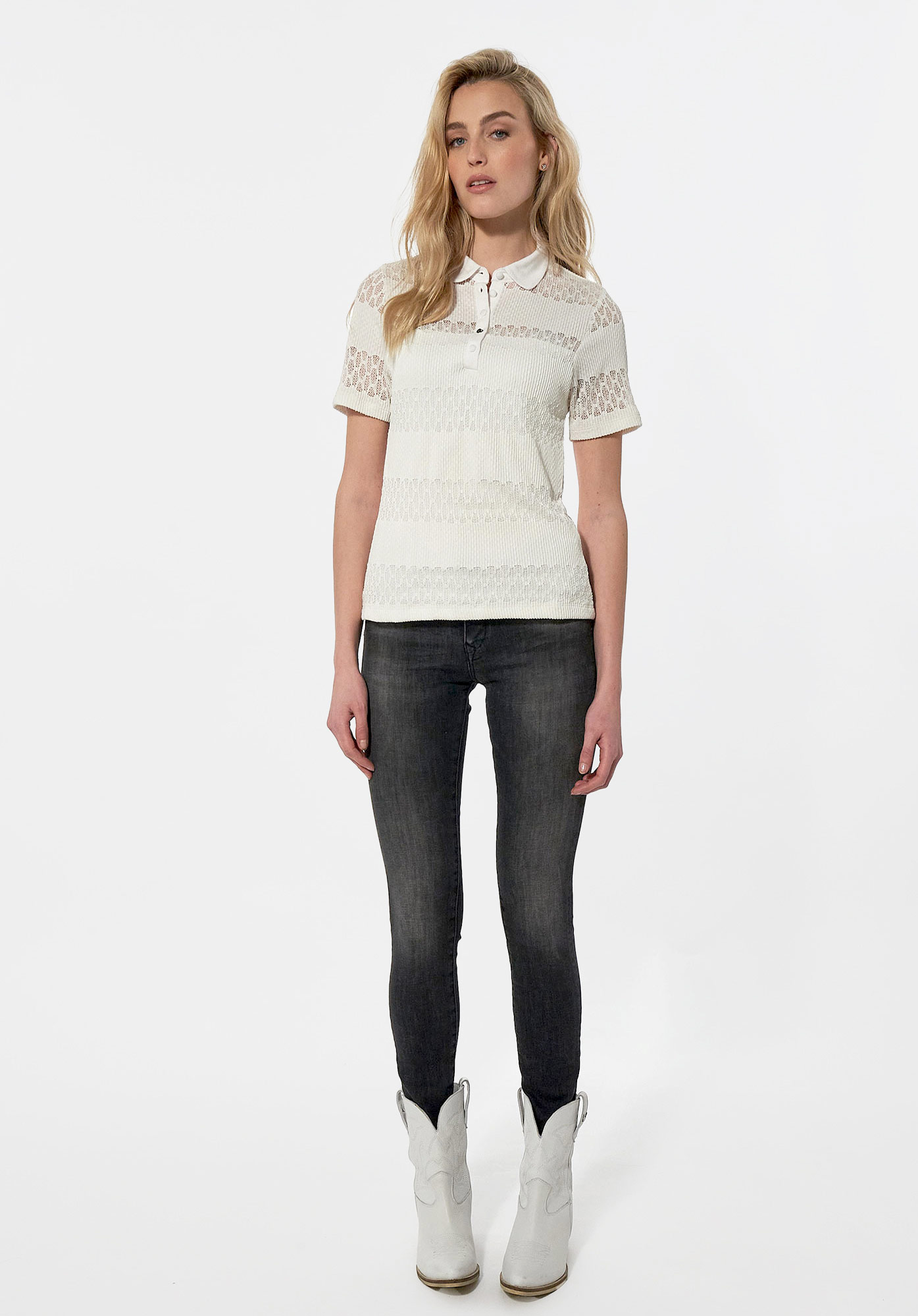 KOLO   Polo loose blanc Femme