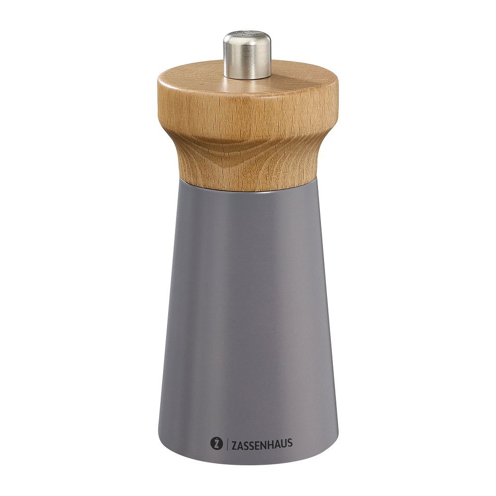 ZASSENHAUS Salzmühle Westerland 12 cm Mühlenkopf Buche gebeizt Manuell, mit Keramikmahlwerk