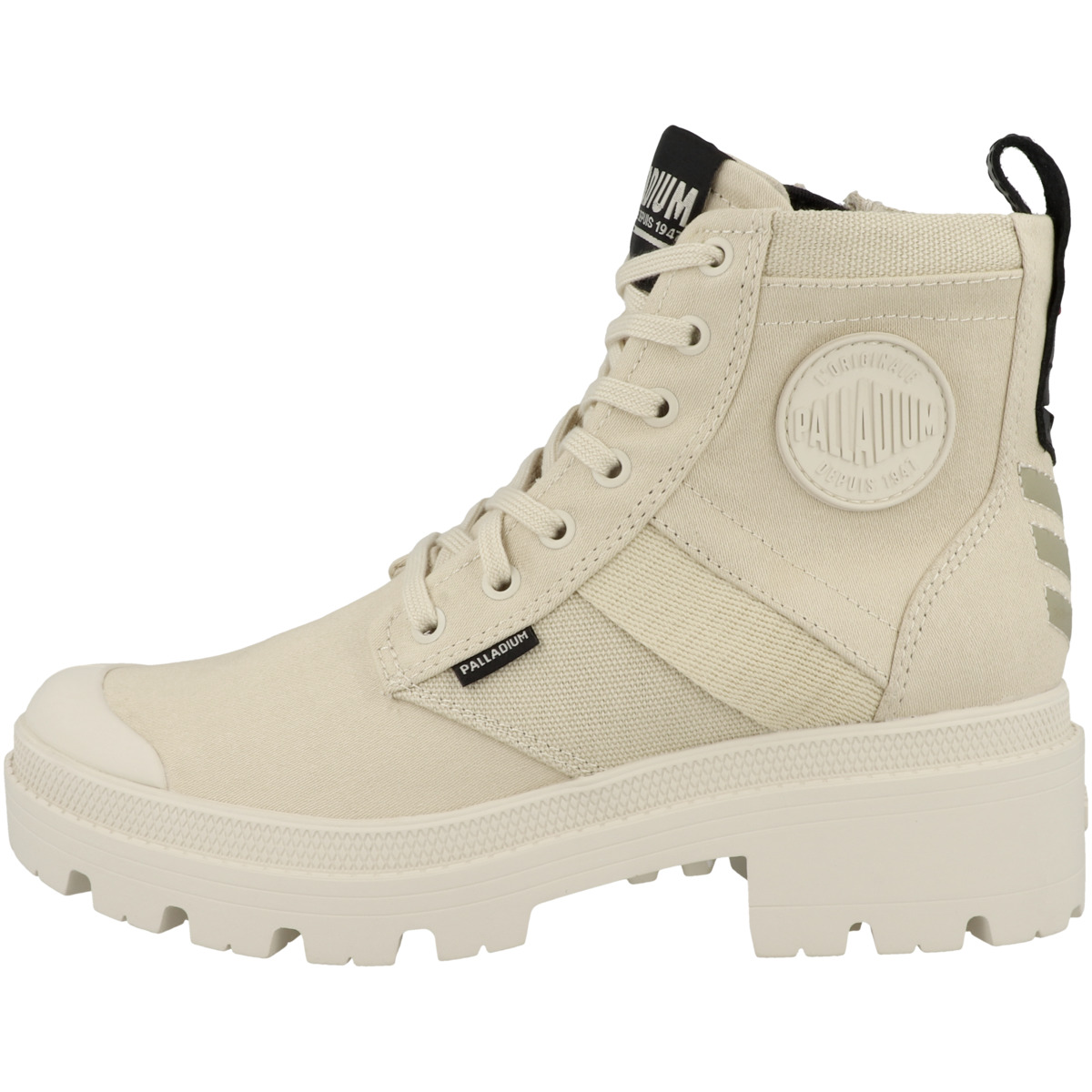 Palladium Pallabase Hi Army Schnürboots creme
