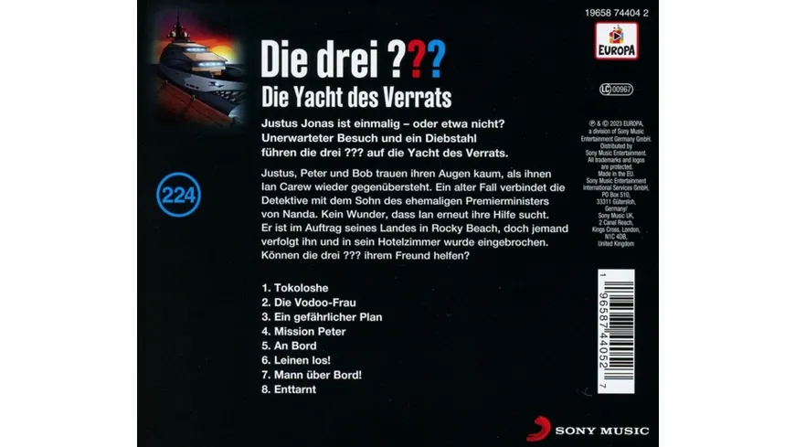 Folge 224: Die Yacht des Verrats