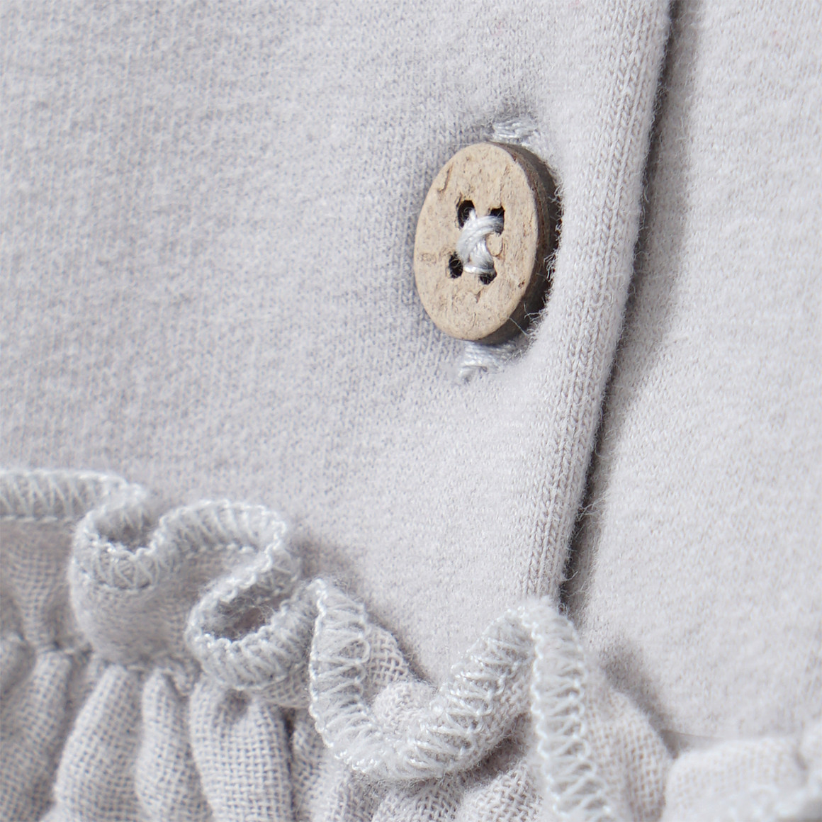 Newborn Musselin-Kleid mit Knopfleiste
