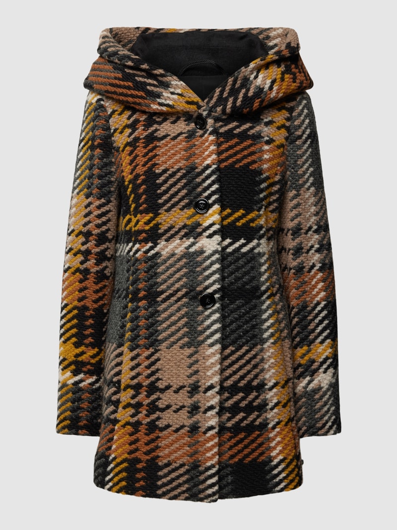 Jacke mit Kapuze in dunkelgrau