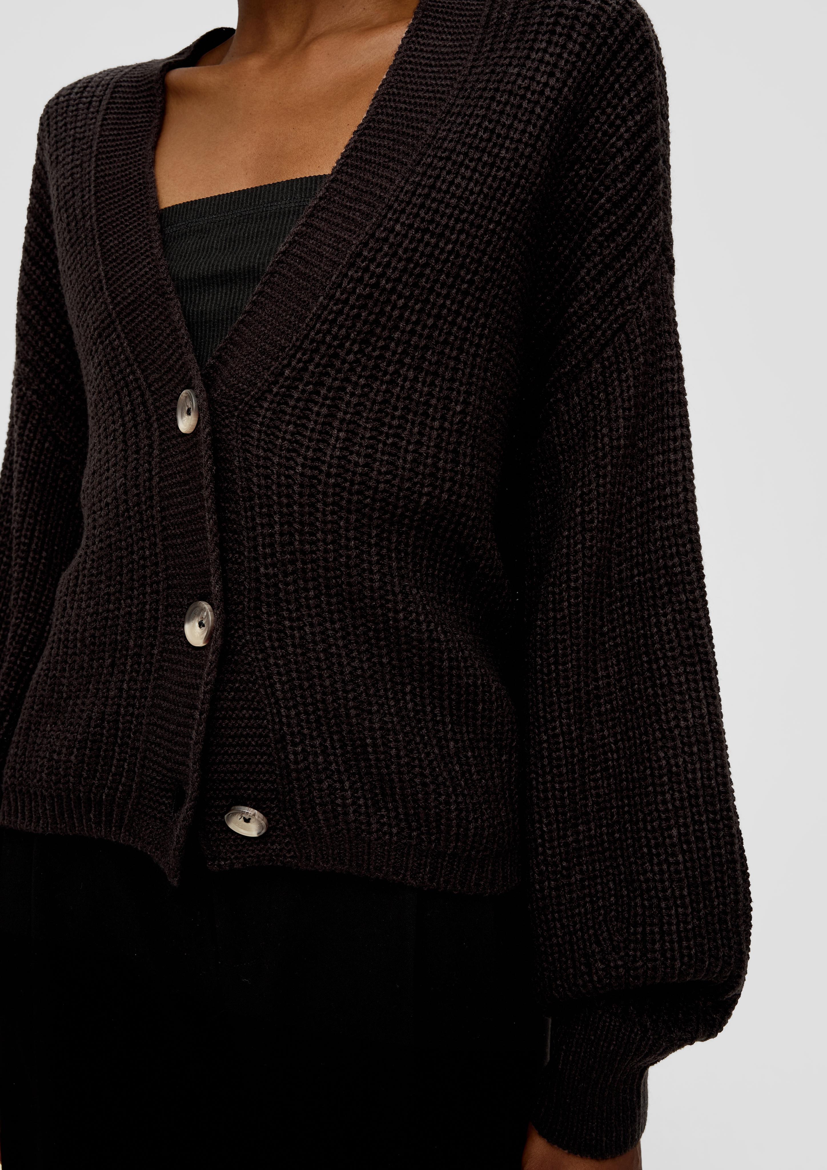 Strickjacke mit V-Ausschnitt  2140592-9999