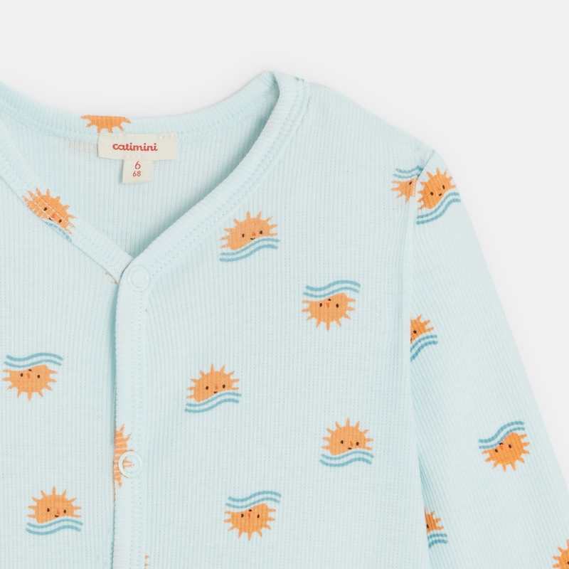 Pyjama bébé garçon bleu à motifs soleil Catimini