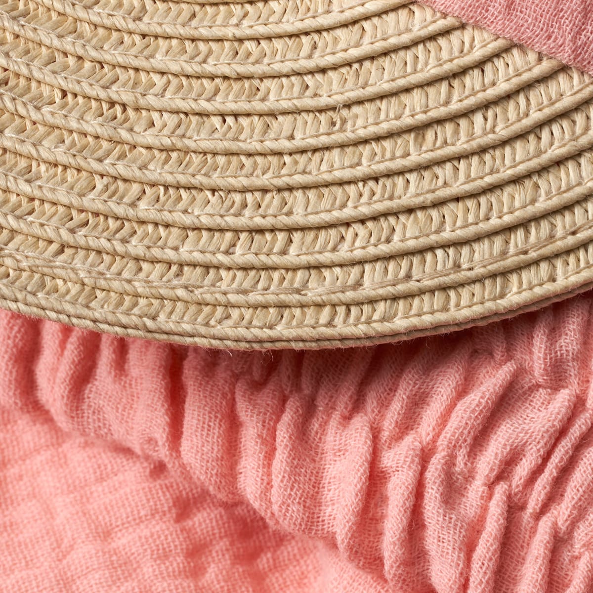Hut mit Musselin, rosa, Gr. 54/55, 1 St