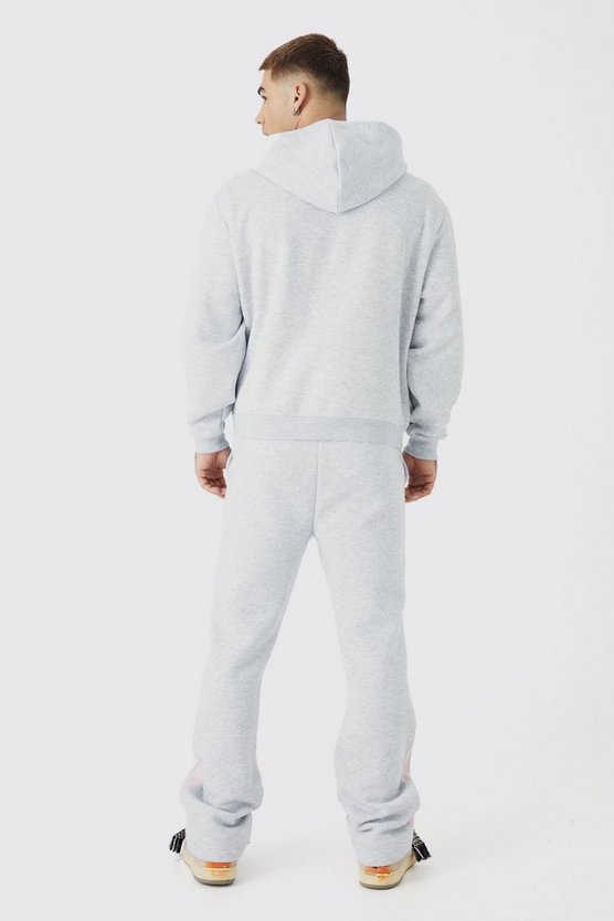Kastiger Oversize Trainingsanzug mit Reißverschluss und Print