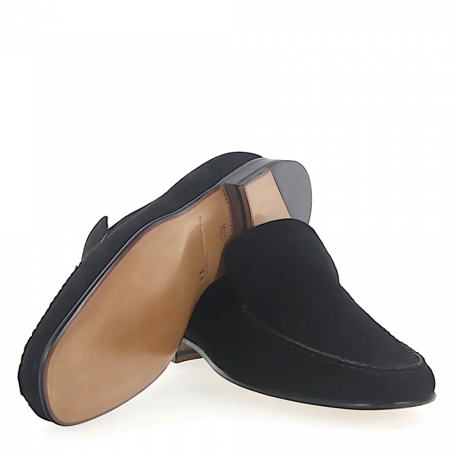Moreschi - Loafer Kalbsveloursleder - schwarz