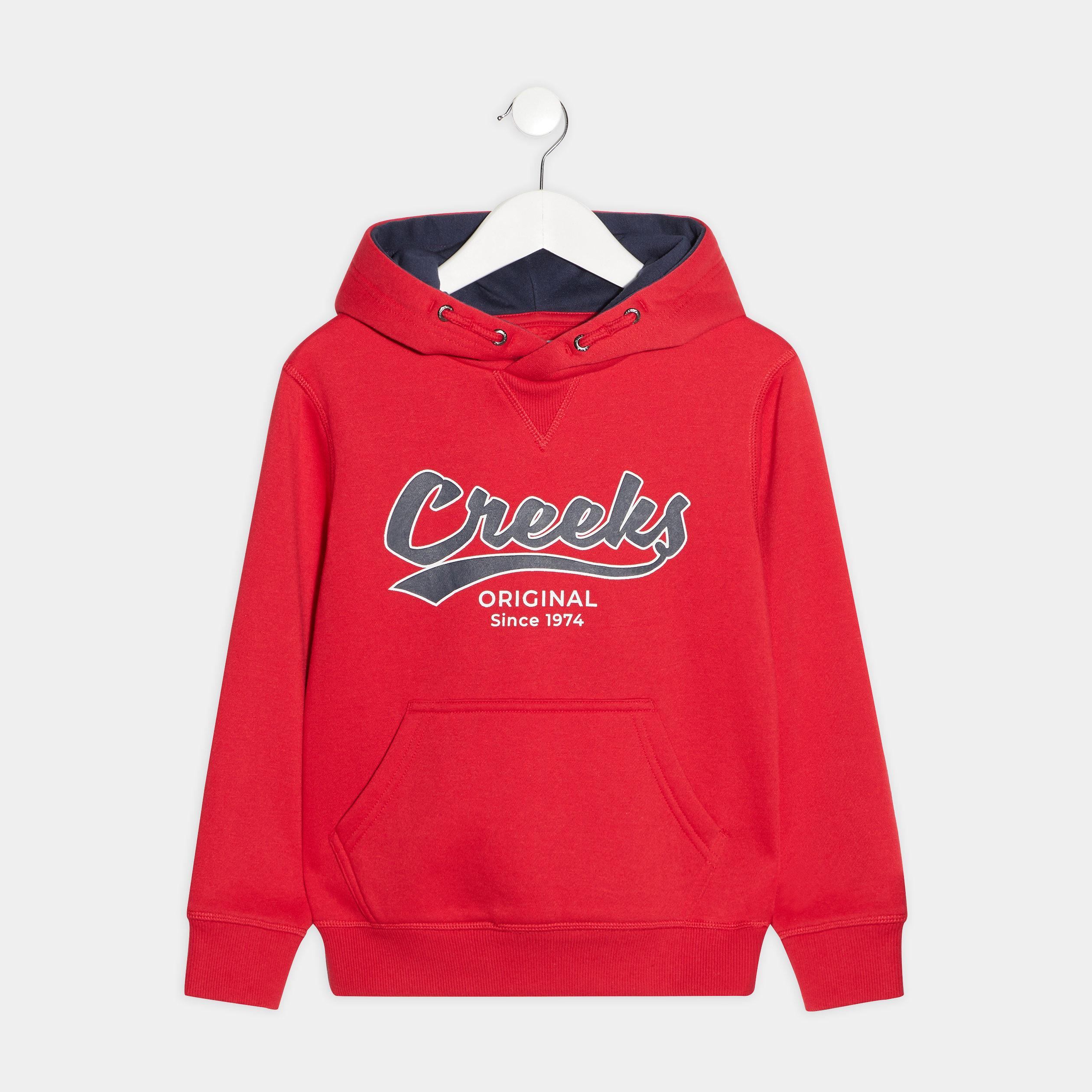 Sweat à capuche hoodie Creeks rouge garçon | La Halle