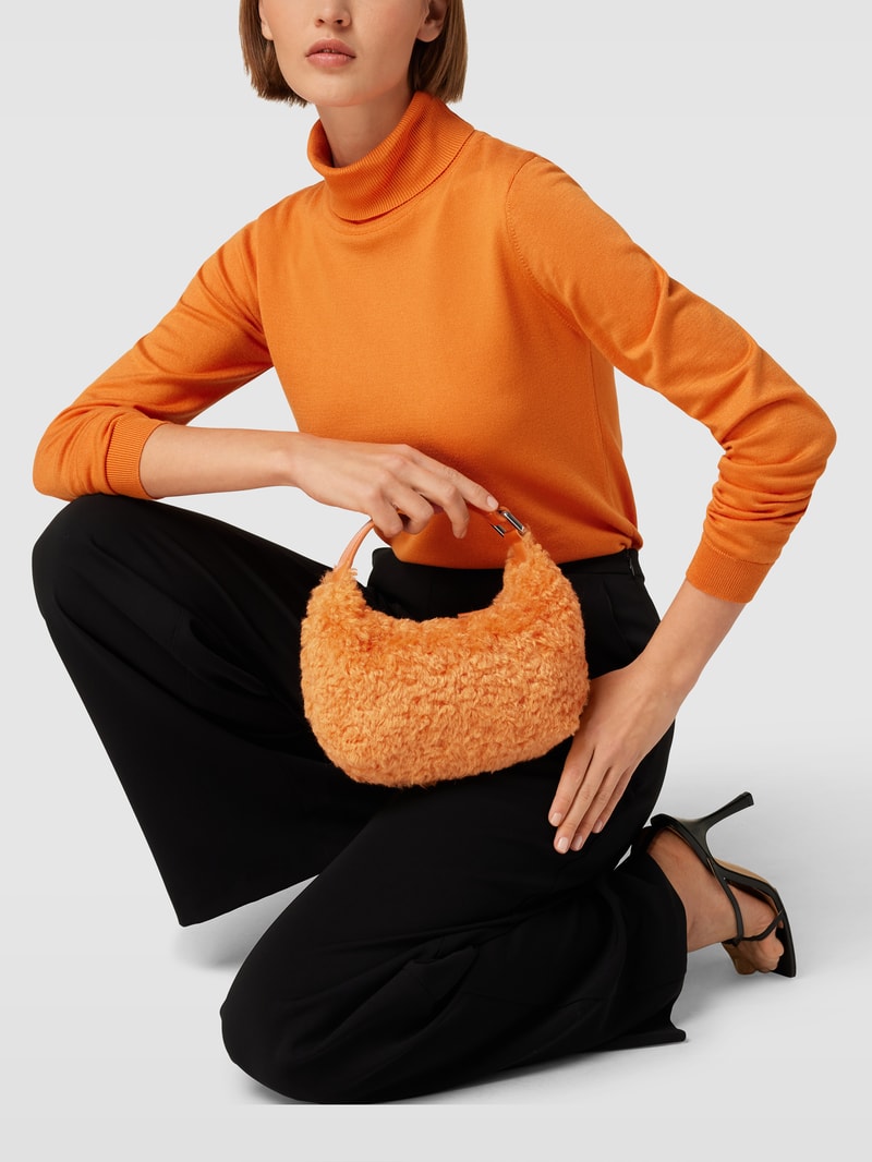 Handtasche in Fell-Optik in orange