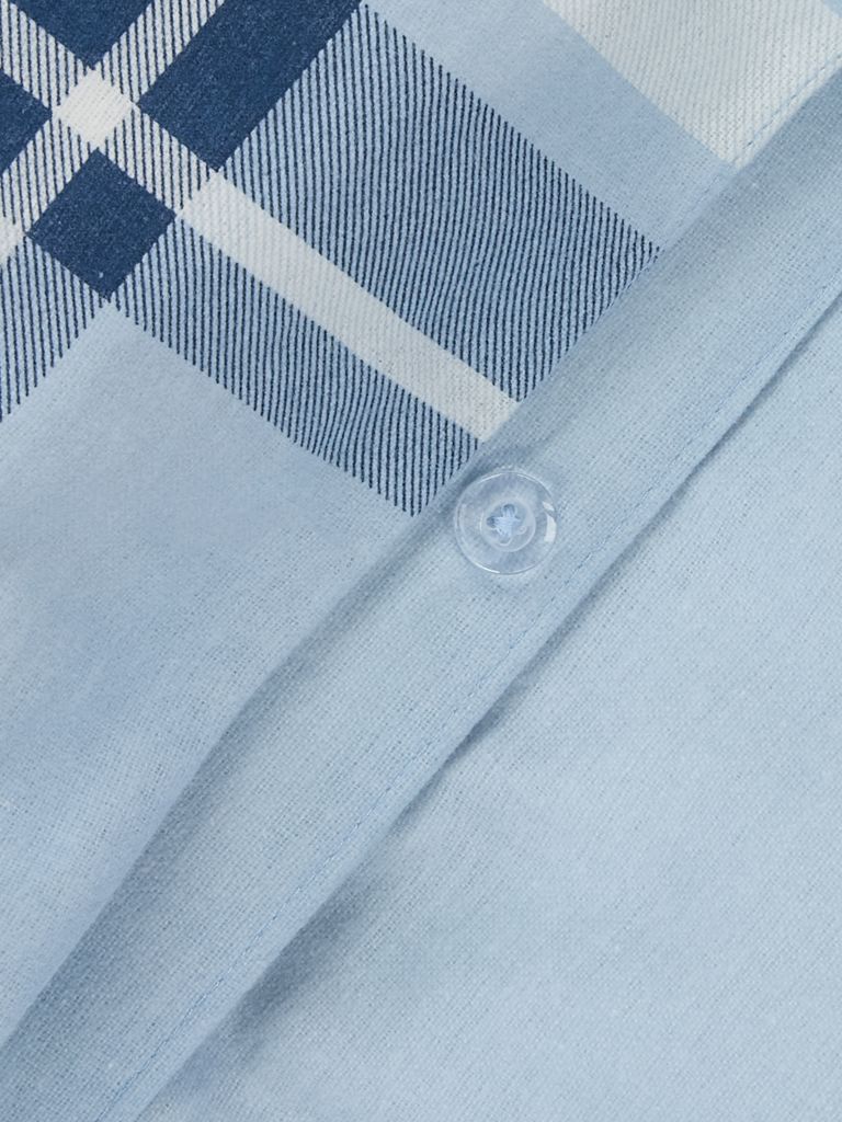 FRANCISKA basic Flanelowy komplet pościelowy FRANCISKA 140x200 niebieski