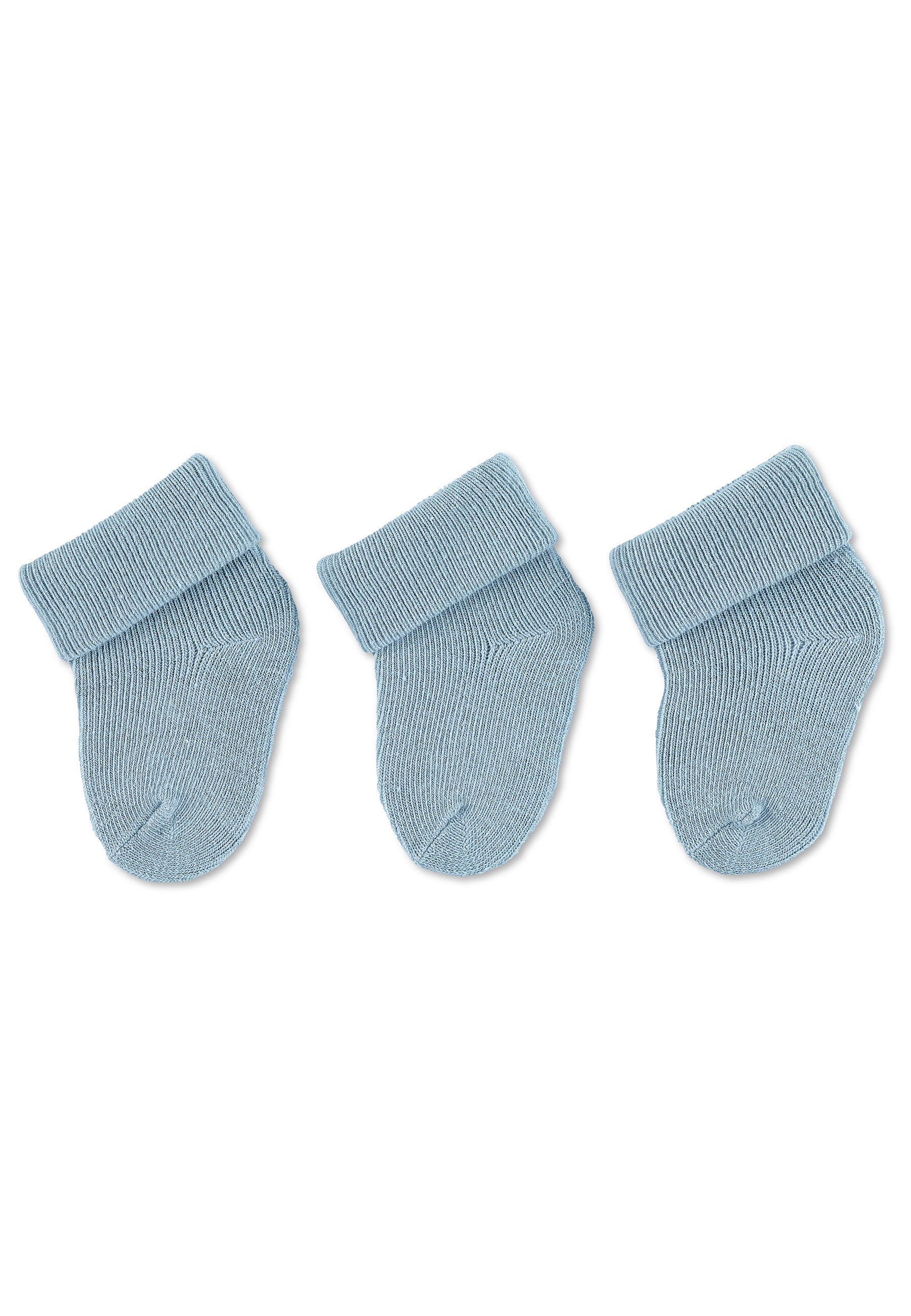 Erstlingssöckchen 3er-Pack uni mit Umschlag