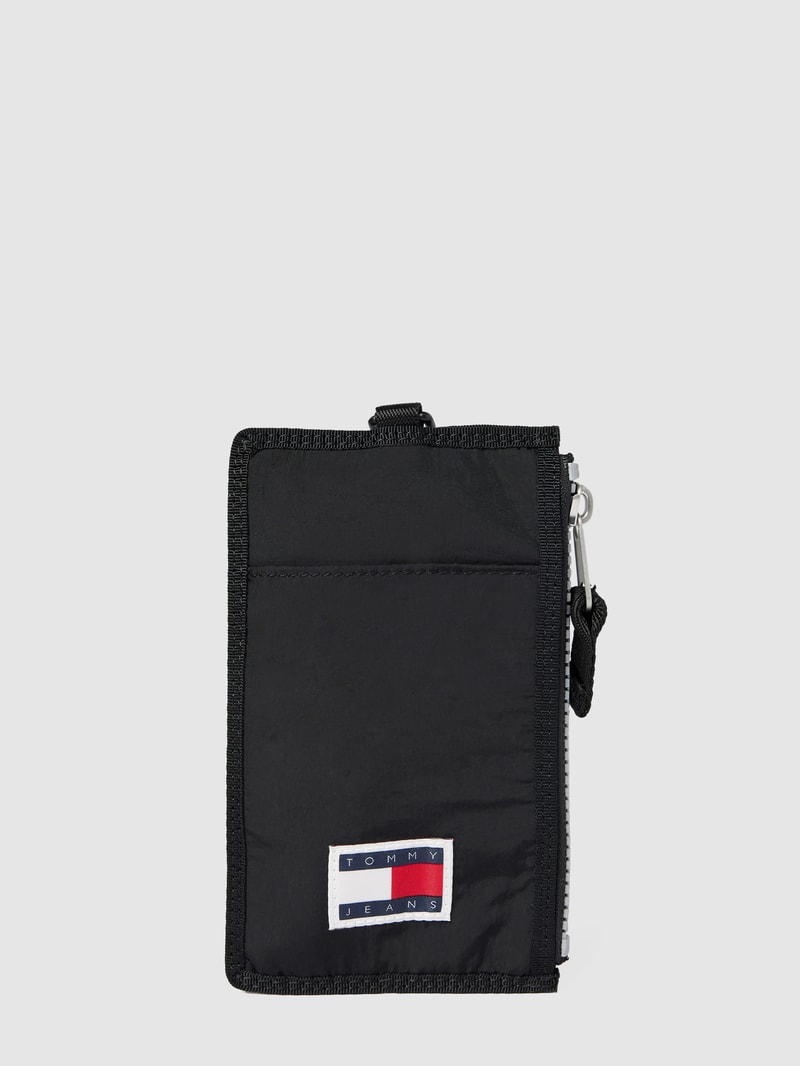 Portemonnaie mit Label-Patch in schwarz