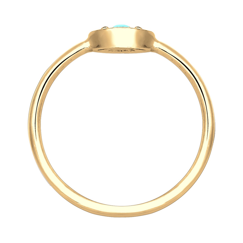 Elli Elli Bague Femmes Mauvais Œil Talisman avec Howlite en Argent Sterling 925 Plaqué Bague