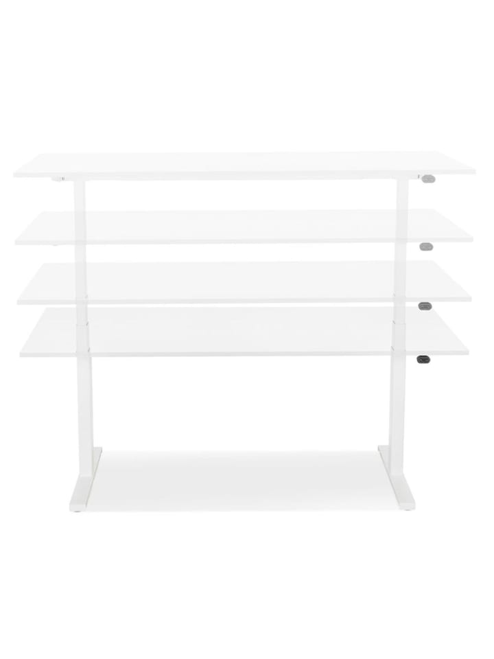 KADIMA DESIGN Schreibtisch 140x70 cm elektrisch höhenverstellbar ergonomisch in Weiß günstig kaufen