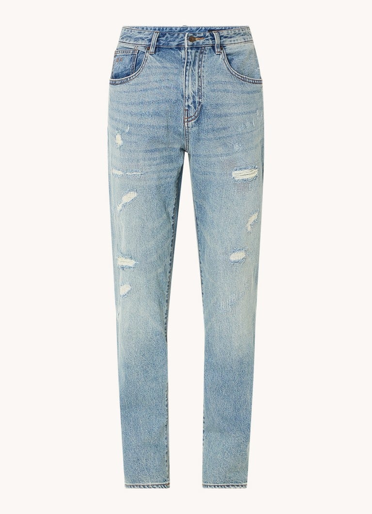 Armani Exchangen väljät farkut, joissa on kulunut pinta