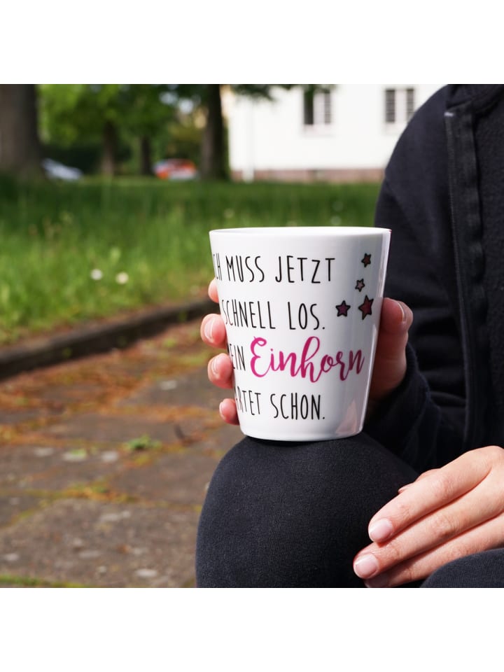 Geda Labels Kaffeebecher Einhorn Wartet schon in Pink - 300 ml günstig kaufen onesize