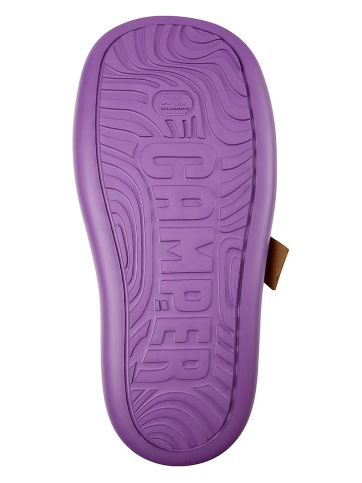 Camper Leder-Spangenballerinas in Lila günstig kaufen