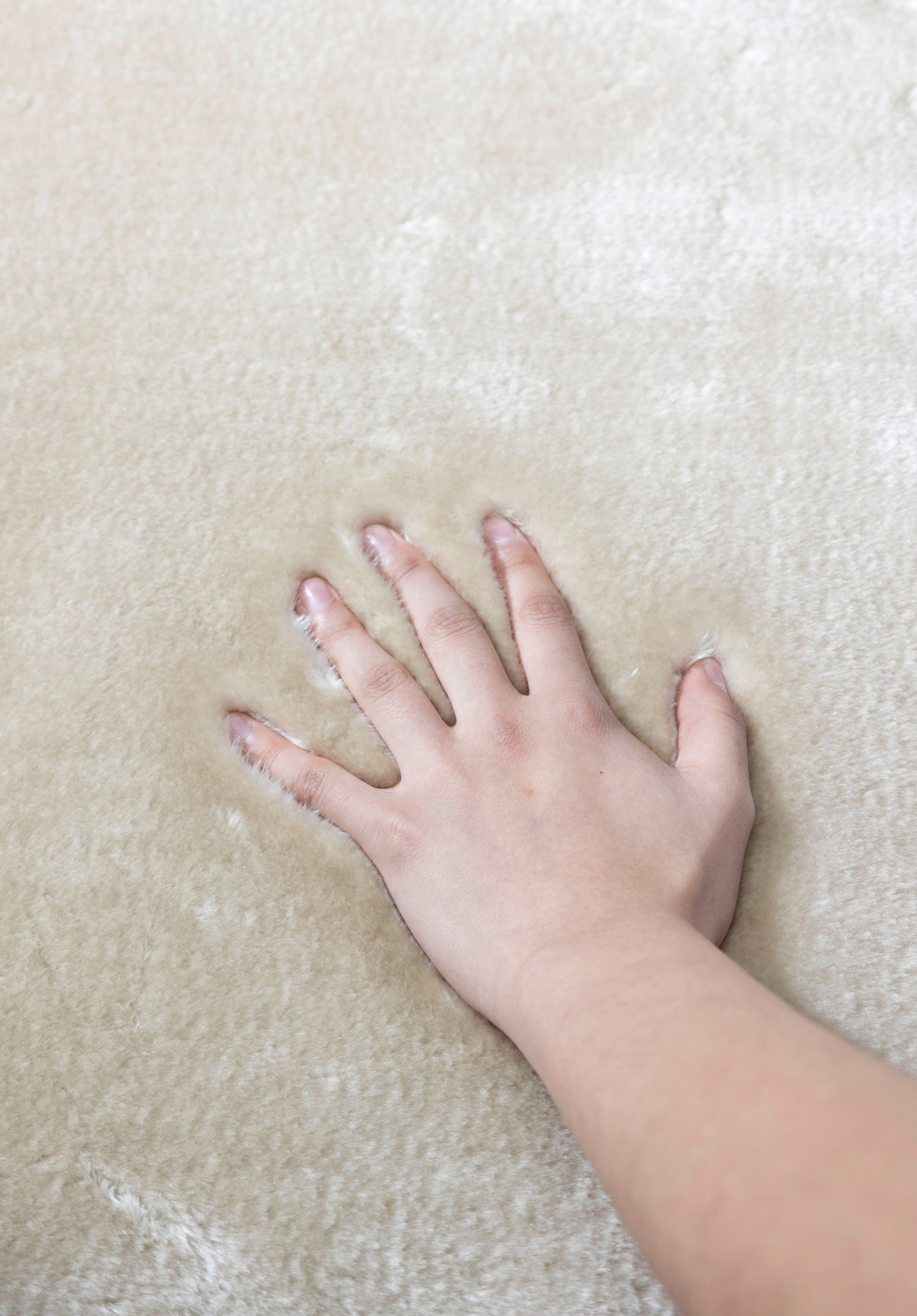 Hochflor-Teppich Cashmere, Fell-Optik, Leonique, rechteckig, Höhe: 25 mm, changierend, weiche Teppiche, Wohnzimmer, Schlafzimmer, Kinderzimmer