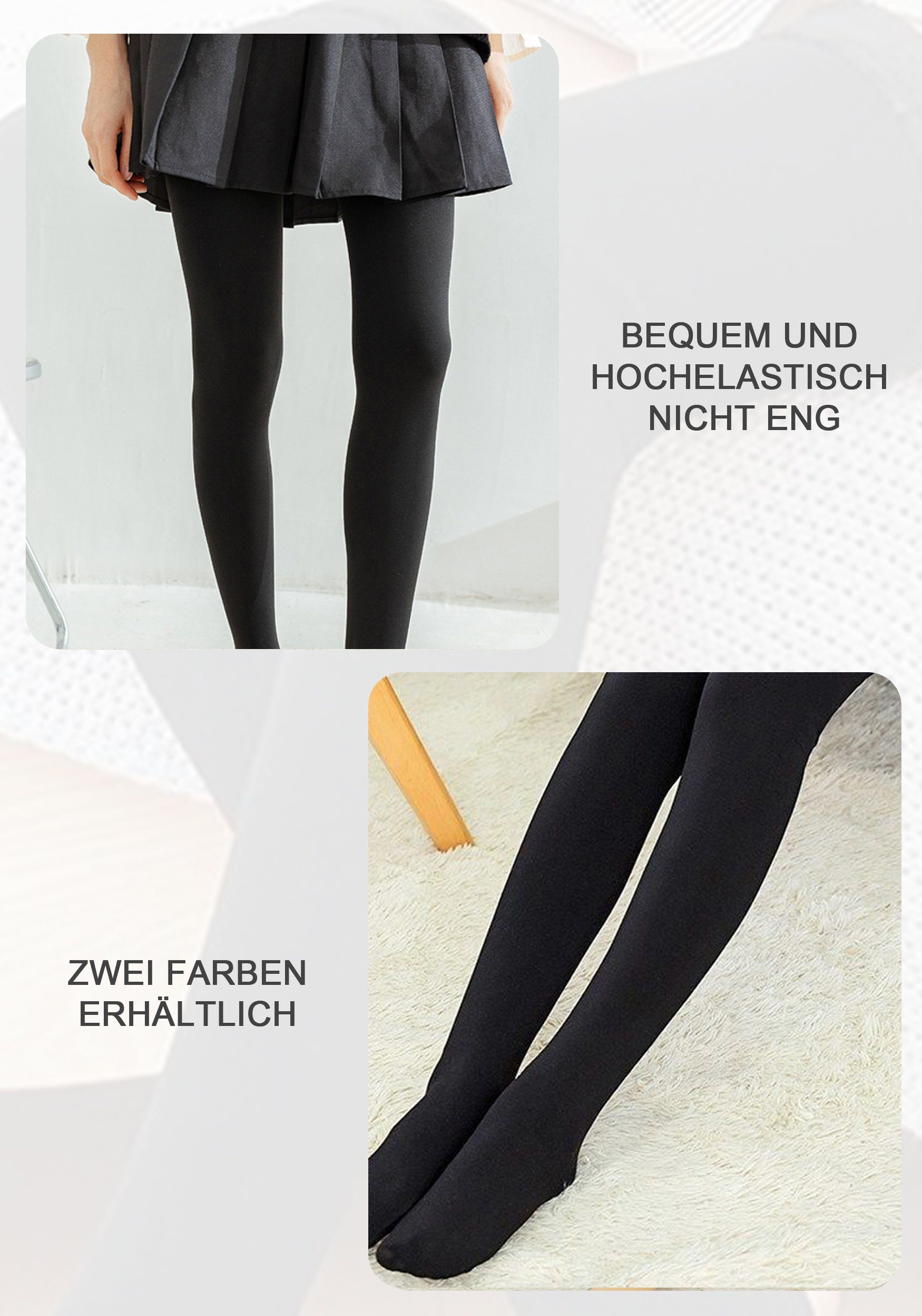 MAGICSHE Beinstulpen Overknee Verdickende Fleece Gefütterte Beinwärmer (2-St)