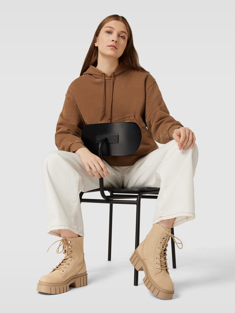 Stiefel mit Plateau-Sohle Modell 'BAIZA' in beige