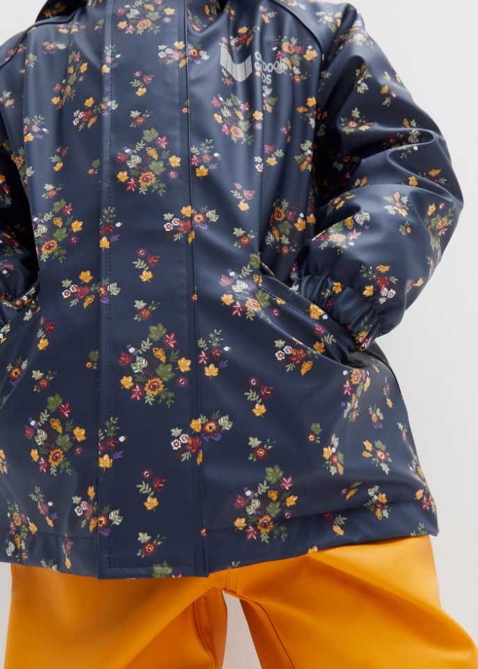 Kinder Thermo Regenjacke mit Blumenprint