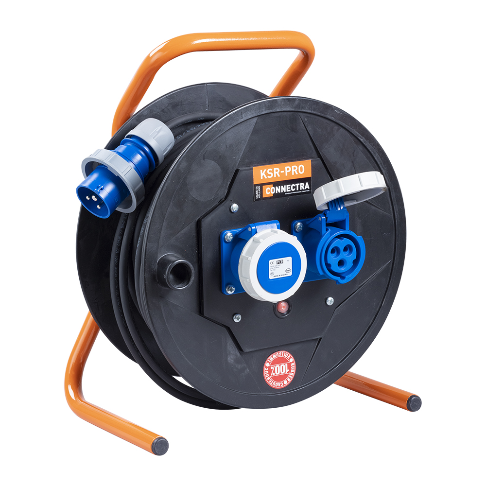 Rolă de cablu Connectra 47.041.30 KSR Pro CEE IP67 - 25m - H07RN-F - 3 G 1.5 mm²