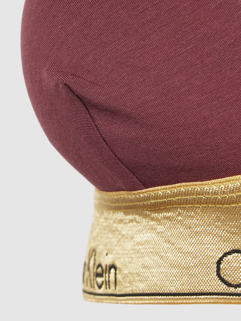 Bralette mit elastischem Label-Bund Modell 'HOLIDAY' in bordeaux rot