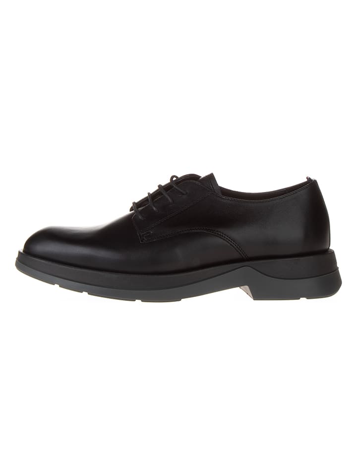 Tommy Hilfiger Shoes Leder-Schnürschuhe in Schwarz günstig kaufen