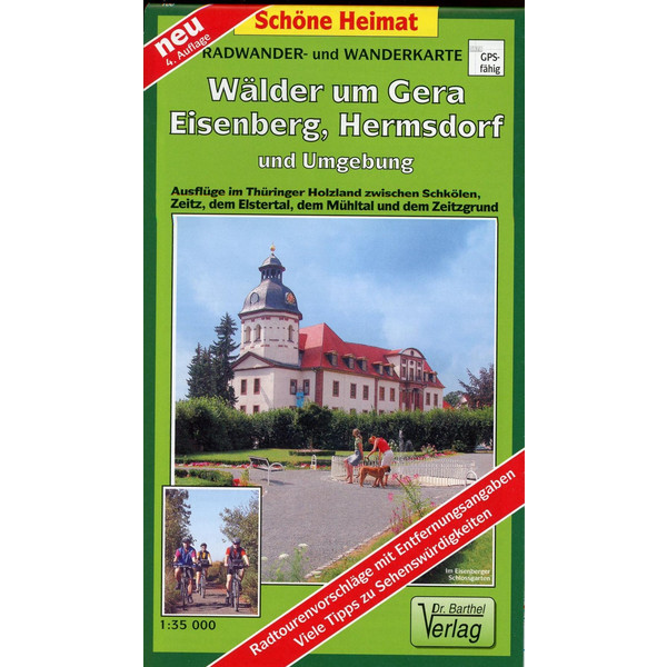 Radwander- und Wanderkarte Wälder um Gera, Eisenberg, Hermsdorf und Umgebung 1 : 35 000 - Wanderkarte