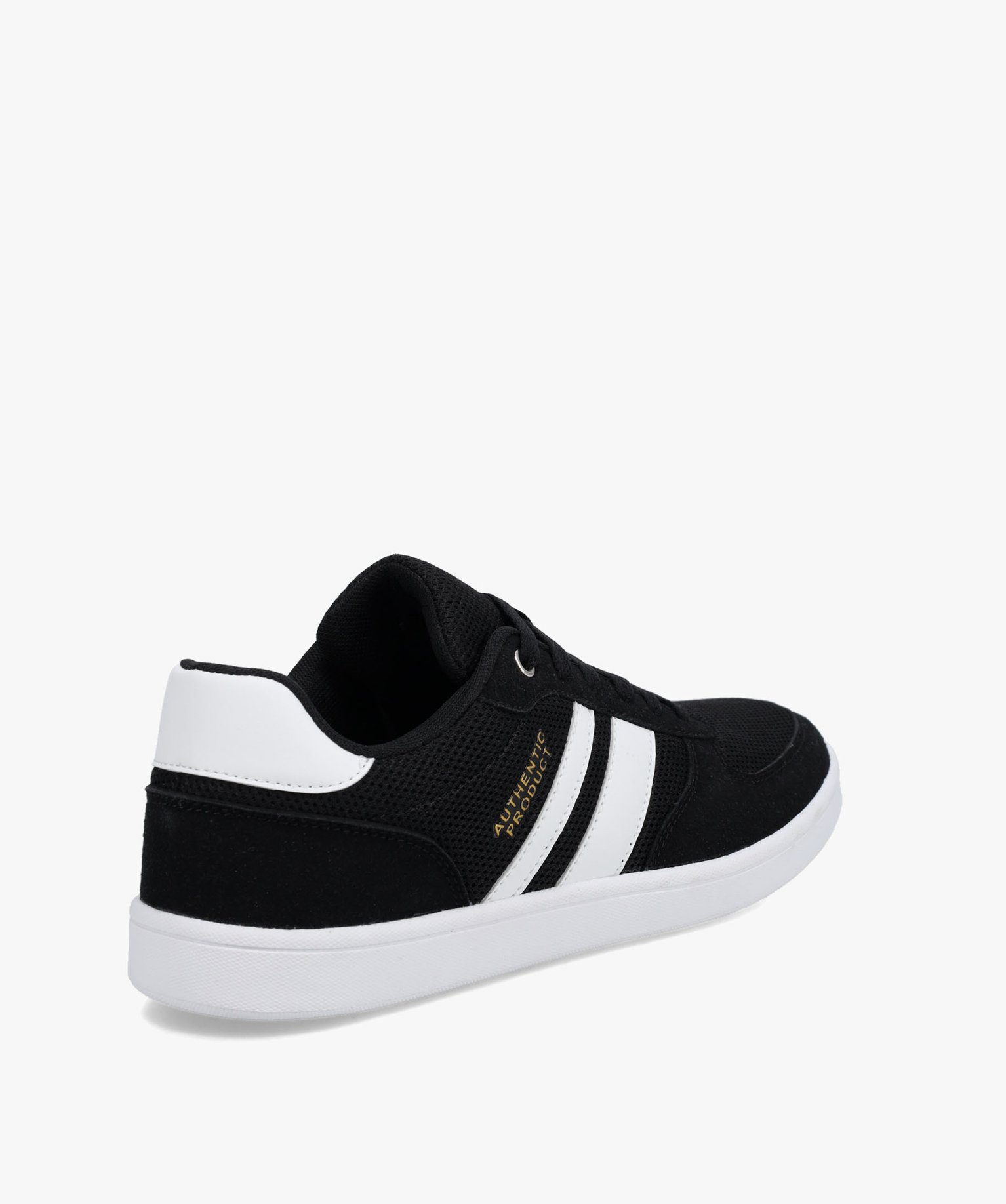 Baskets homme style casual bicolores à lacets noir | GEMO
