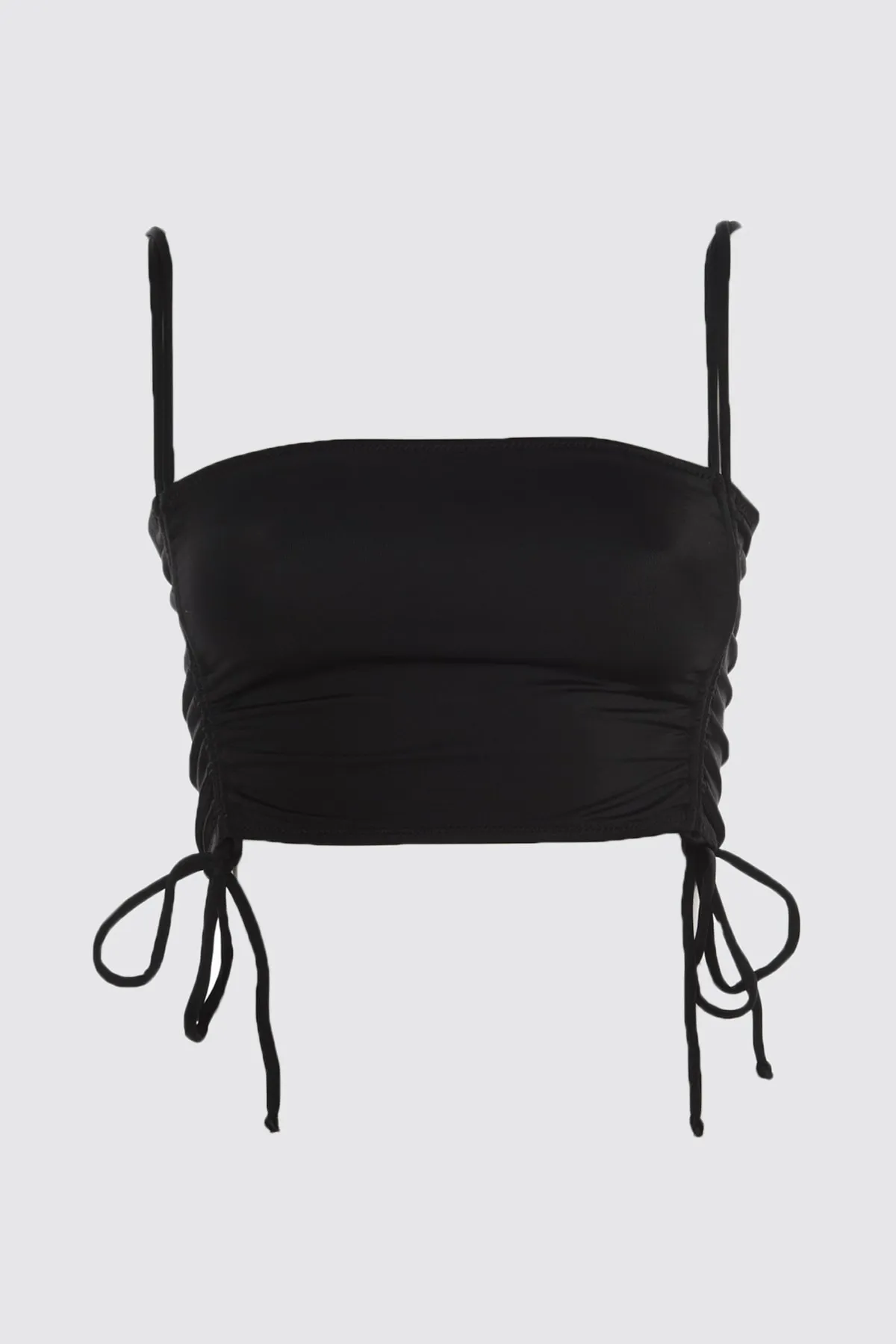Trendyol Collection  Schwarzes trägerloses Tunnel-Bikinioberteil TBESS21BU0059