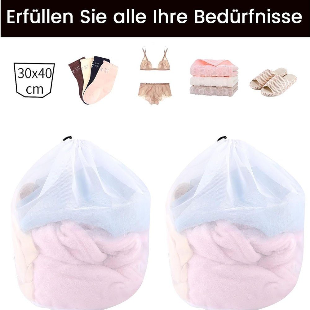 Sarfly Wäschesäckchen Wäschenetz für Waschmaschine Wäschesack,(2-St., mit Kordelstopper Wiederverwendbar), für Unterwäsche Bettwäsche Babywäsche Socken