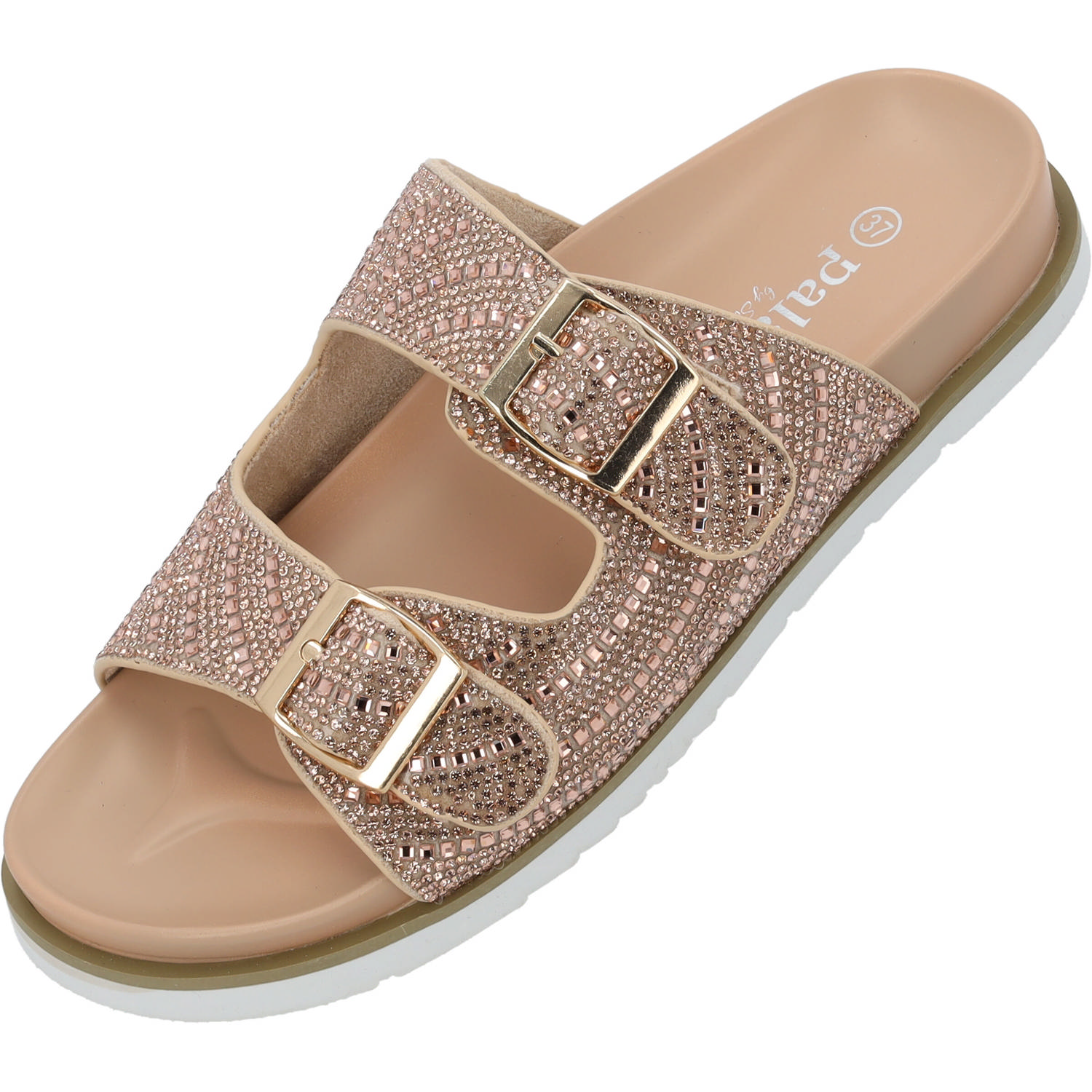 Palado Tegma by Sila Sahin, Plateau-Pantoletten, Damen, Rosegold