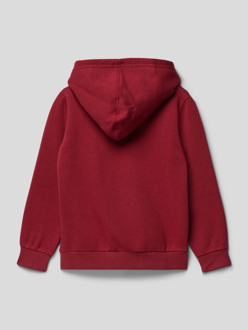 Hoodie mit Label-Stitching in rot