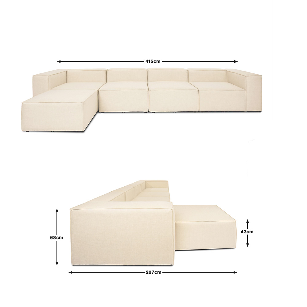 Home Deluxe Modulares Sofa VERONA - XL beige